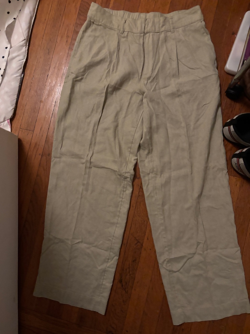 A New Day Casual Linen-Blend Pants in Light Khaki